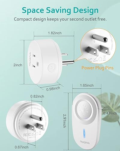 Miniatura 8 de HAPYTHDA Interruptor de luz remoto para toma de control remoto, interruptor de luz inalámbrico para enchufe de luz