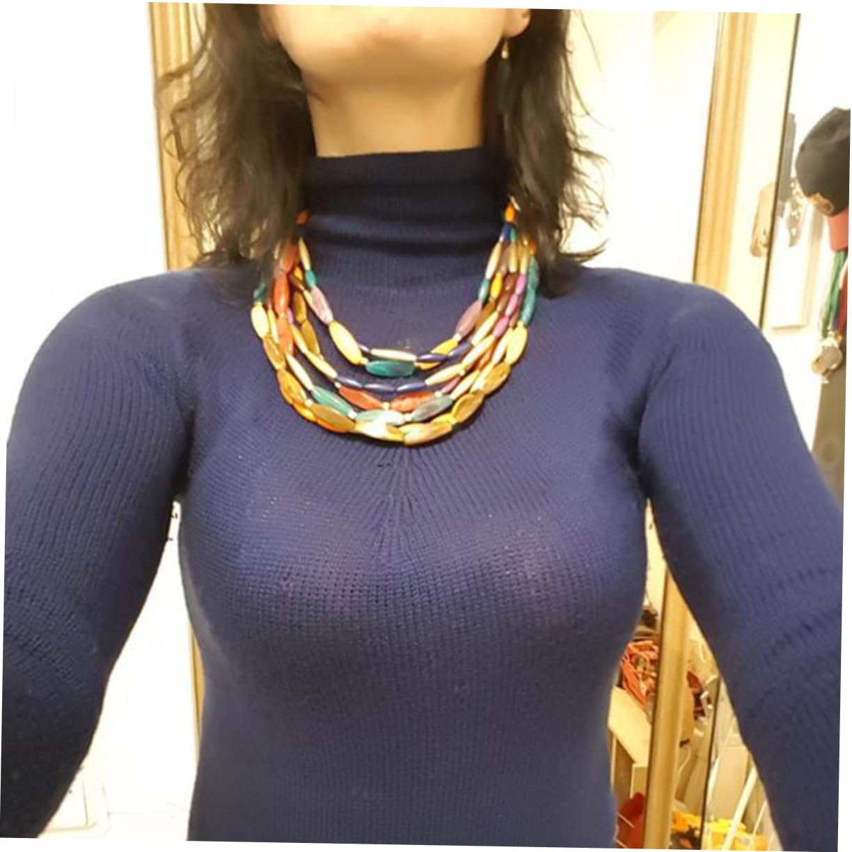 GALPADA 3pezzi Collana Multilayer Colorata Con Perline Per Donne Gioielli Artigianali Eleganti Per Occasioni Speciali e Uso Quotidiano