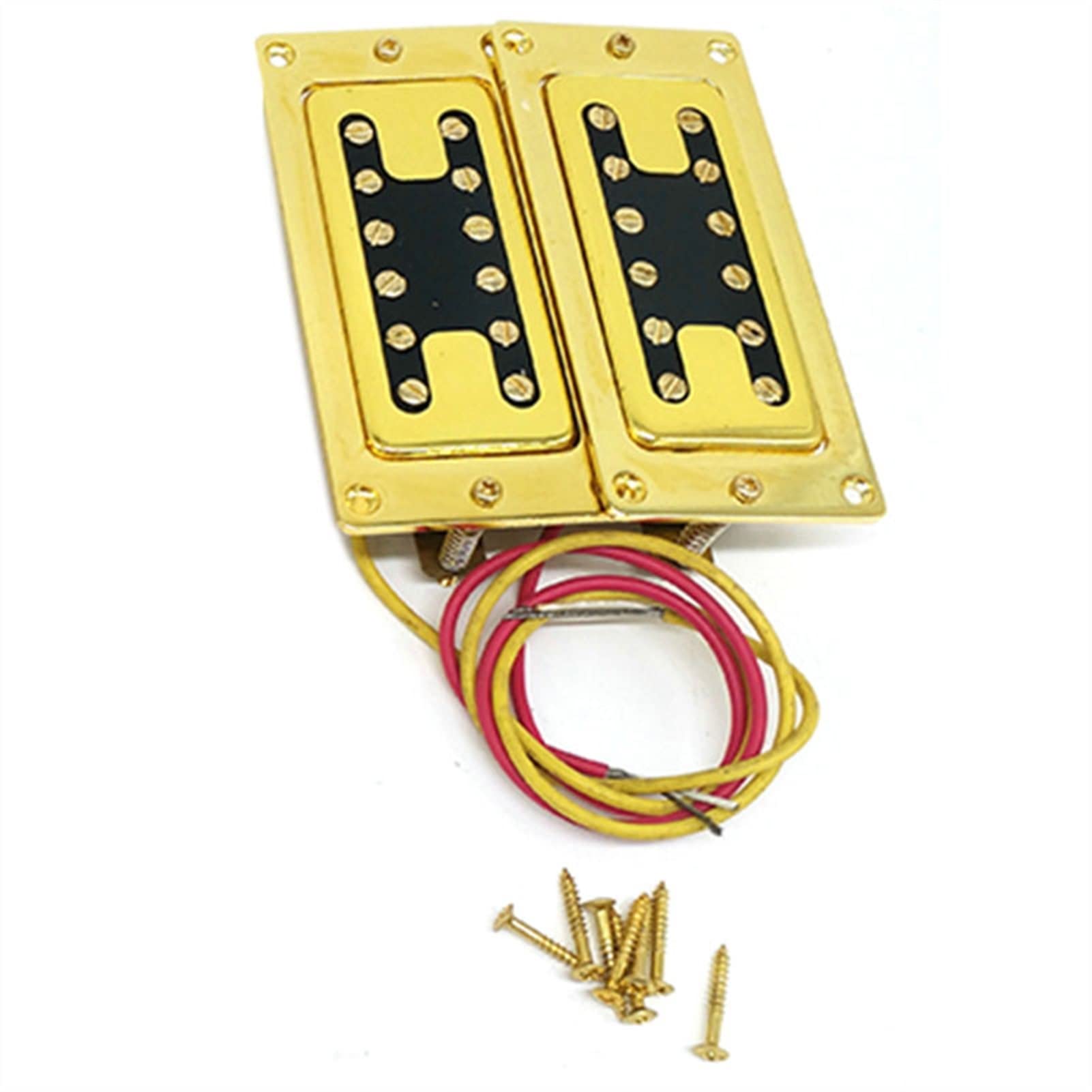 Pastilla De Guitarra Eléctrica De 6 Cuerdas Pastilla De Puente De Cuello Tipo H para Pastilla De Cubierta De Latón De Guitarra Estilo LP con Anillo Set Pastillas