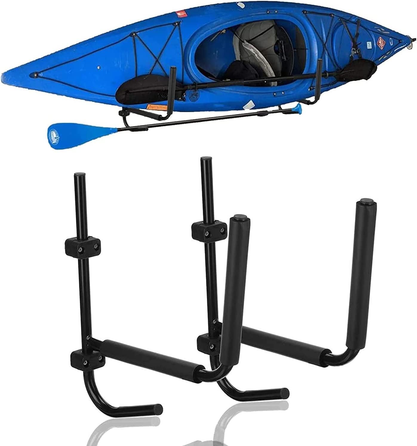 Kayak Storage Rack, Canoe Rack Wall Mount, Hanger with 176 Ib Capacity, Indoor and Outdoor for Use Kayaking, Surfboard and Sailing