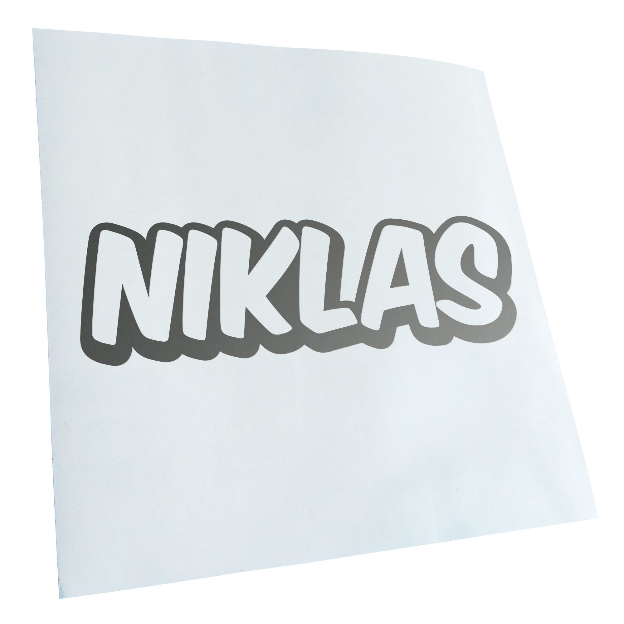 Kiwistar Niklas First Name Boys Stickers 25 Colours Neon Matt
