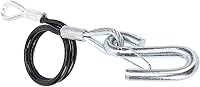aqxreight Trailer Safety Cable 3500lbs Breakaway Tow Rope with S-Hook & 27.6in Spring Extension for RV Trailers