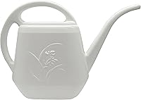 VKPLITE 1/2 Gallon White Plastic Watering Can - Long Spout for Precise Plant Watering, Sturdy & Recyclable