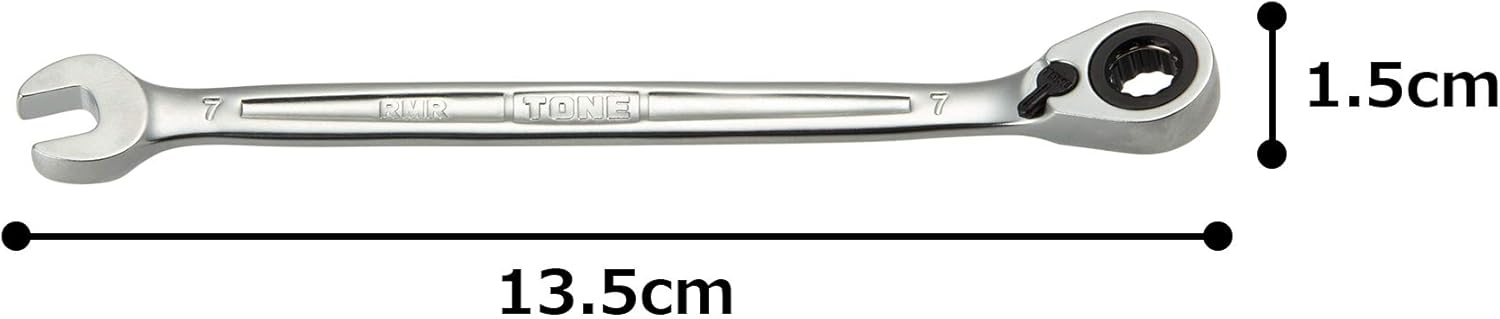 TONE Ratchet Ring Wrench Reversible Offset Set RMR-07 7mm