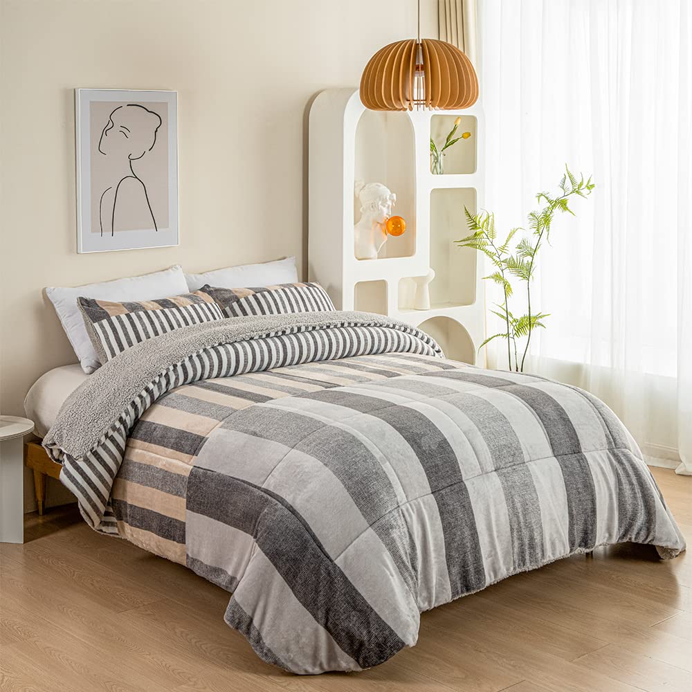 Edredón nórdico Borreguito/Sherpa Borreguito de Alta Calidez - Tacto ultrasuave, cómodo, Ligero-Disponible en Varios Modelos. (Paul Newman, Cama 120/135/140cm-235x260cm)