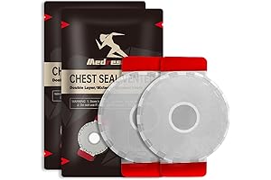 First Aid Trauma Seal for Chest Wounds: 6.6” Circle Double-Layer Chest Seal