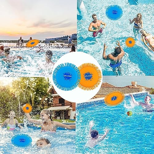 Meanju Wasser Frisbee, 2 Stück Wasserfrisby Soft, Wasser-Wurfscheibe aus Schaumstoff und Silikon, Durchmesser 17cm, Wasserspielzeug in Knalligen Farben, Sommer Spaß (Die Farbe ist zufällig)