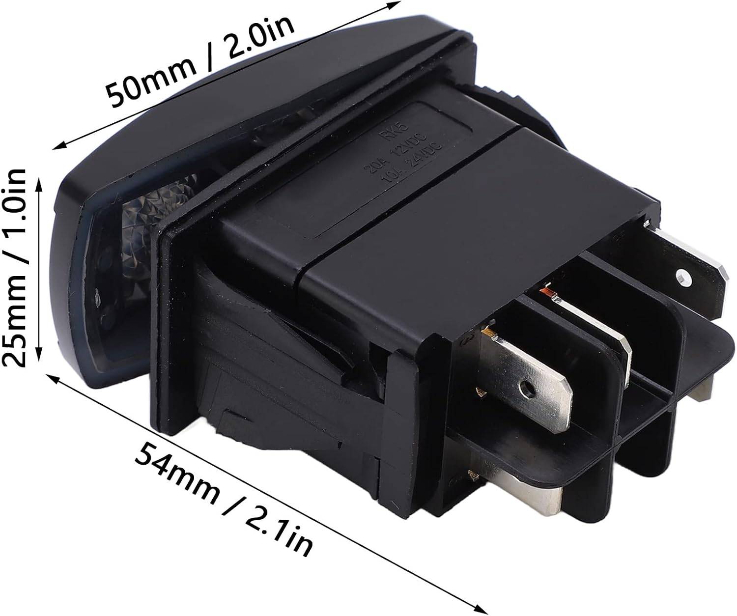 Rocker Switch, Heat Resistance 50000 Mechanical Life Preservative 10000 Electrical Life Boat LED Switch for Automobile for Yacht for Boat, Popular