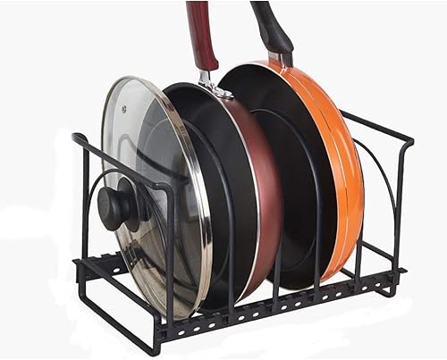 Organizador de tapa de olla de metal ajustable, escurridor de platos para tabla de cortar, soporte de utensilios de cocina para almacenamiento de