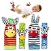 Produktbild 4 x Cute Animal Infant Baby Plüschtiere - Unisex-Armbanduhr und Socken für 0-12 Monate Baby (2pieces Handgelenk + 2pieces Socken) (bee)