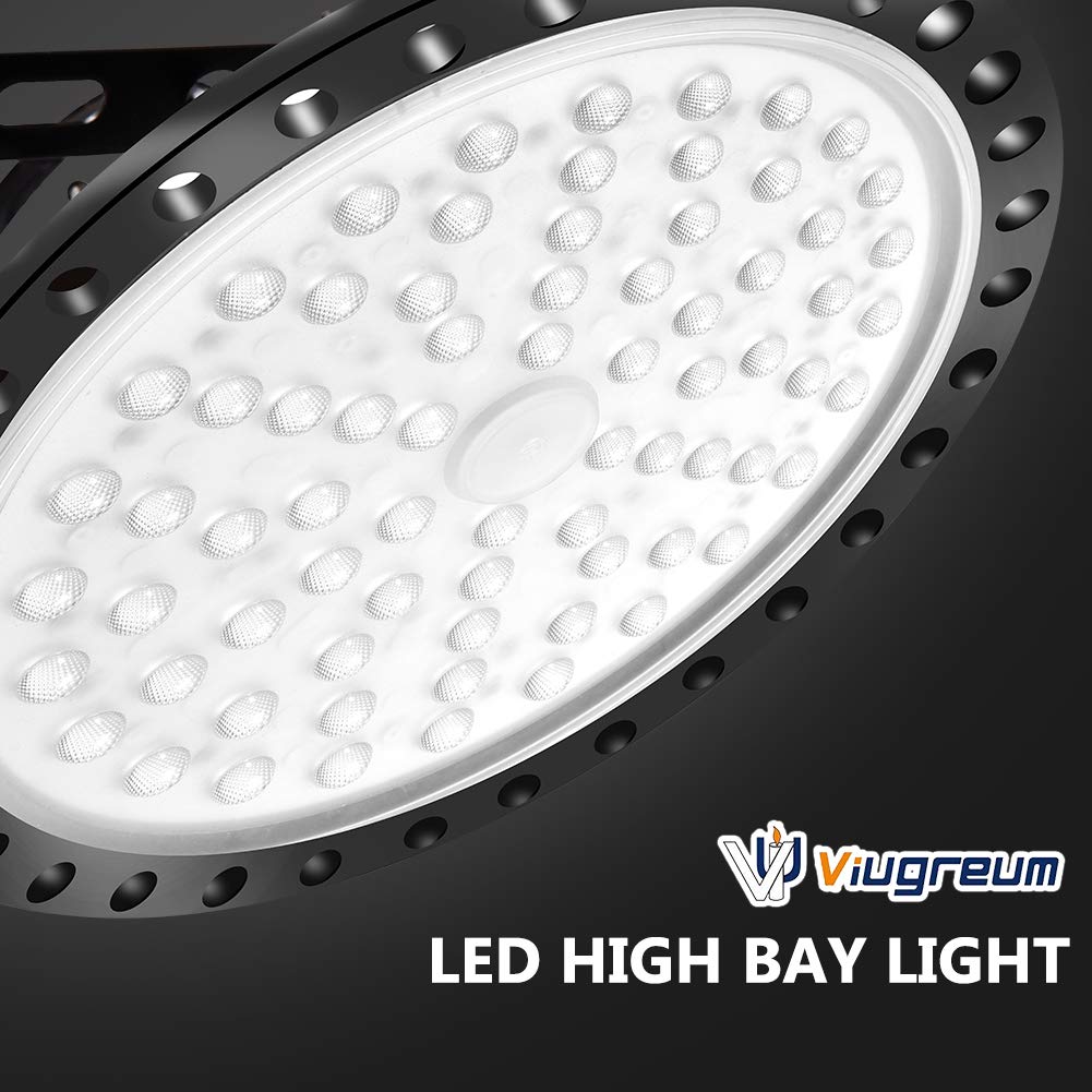 Viugreum LED High Bay Light 500W UFO 50000LM 6000K lamp Factory Warehouse Industrial Lighting IP65 Waterproof LED Lights — view 5