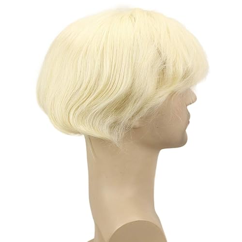 Miniatura 5 de Dreambeauty Tupé completo de base de encaje suizo para hombres, sistema de reemplazo de cabello humano virgen europeo para hombres, extensiones de