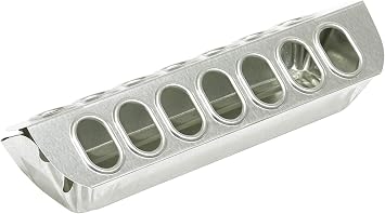 Little Giant Slide-Top Poultry Ground Feeders | Galvanized Feeding Trough Tray | Durable and Lightweight Chicken Feeder | Made in USA | 12 Inches