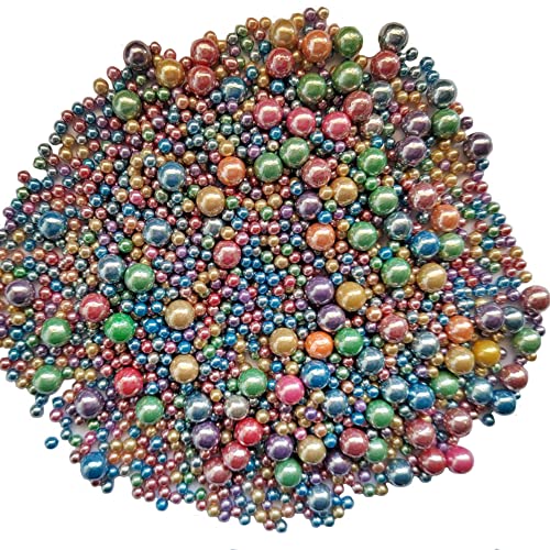 Image of Edible Light Colorful Sugar Pearls Candy Sprinkles 120G / 4.23Ounce Baking Cake Sprinkles Cupcake and Cake Topper Cookie Decorations Wedding Party Valentines Halloween Christmas Supplies
