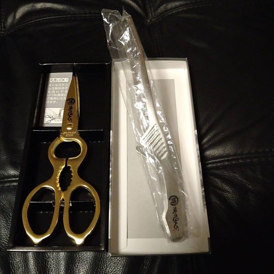 Amazon | 焼肉きんぐ 黄金のはさみ 銀のトング | ノーブランド品