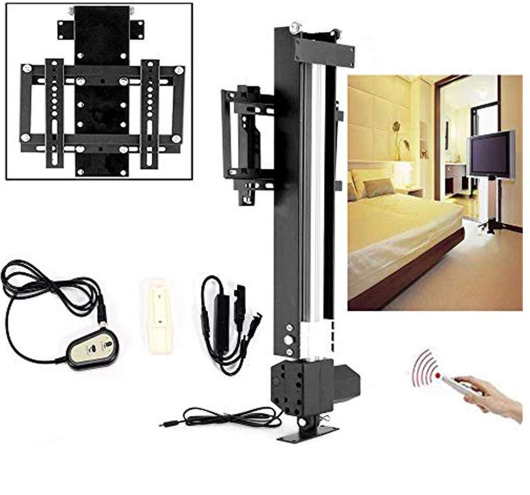 TV Lift Mount Bracket with Remote Controller Fit for 14" 32" TV LCD