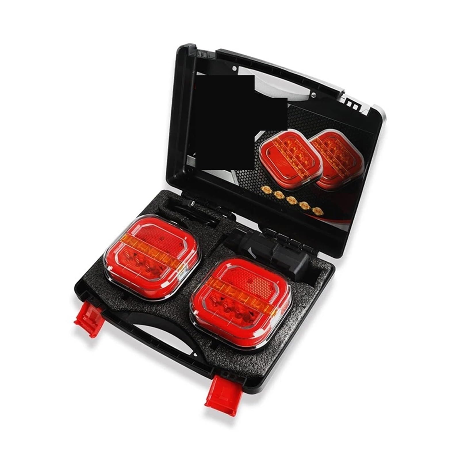 Conjunto Luz Trasera Kit Luces Traseras Inalámbricas Para Remolque LED Magnético Para Camión Furgoneta Caravana Enchufe 7 Pines Luz Impermeable Faro Trasero LED
