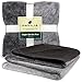 PAVILIA Gray Ombre Fleece Throw Blanket for Couch, Soft Flannel Blanket for Sofa Bed Room, Plush Lightweight Light Grey Gradient Blanket, Cozy Microfiber Decorative Gift Throw, 50x60