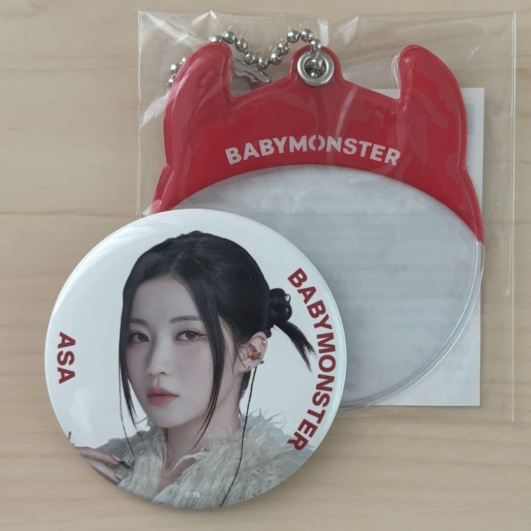 Amazon.co.jp: babymonster アサ 缶バッチ 缶バッチケース 缶バッジ 缶