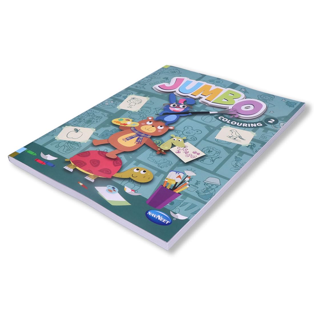 Navneet Jumbo Colouring Book 2 - Libri da colorare per bambini - 160 pagine - Libri di pittura e colorazione per bambini - Youva Crayons