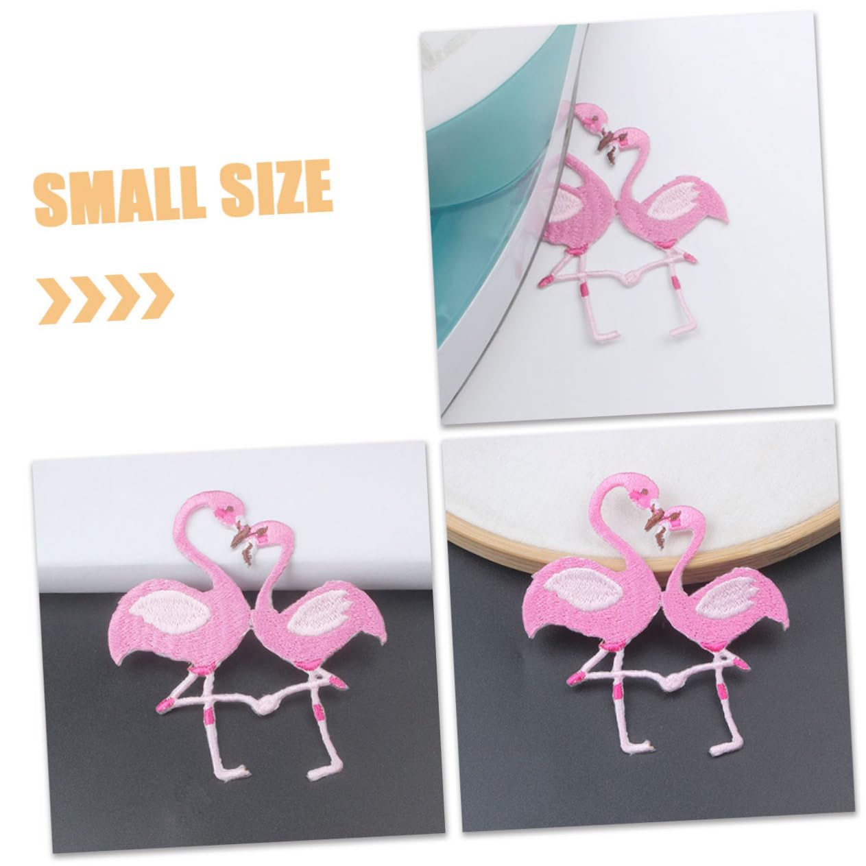 HOMSFOU 5 Set Toppe Flamingo Per Decorazione Abbigliamento E Accessori Patch Termoadesivi Per Cucire Su Vestiti Per Rimediare Danni E Personalizzare Outfit 10 Pezzi * 5
