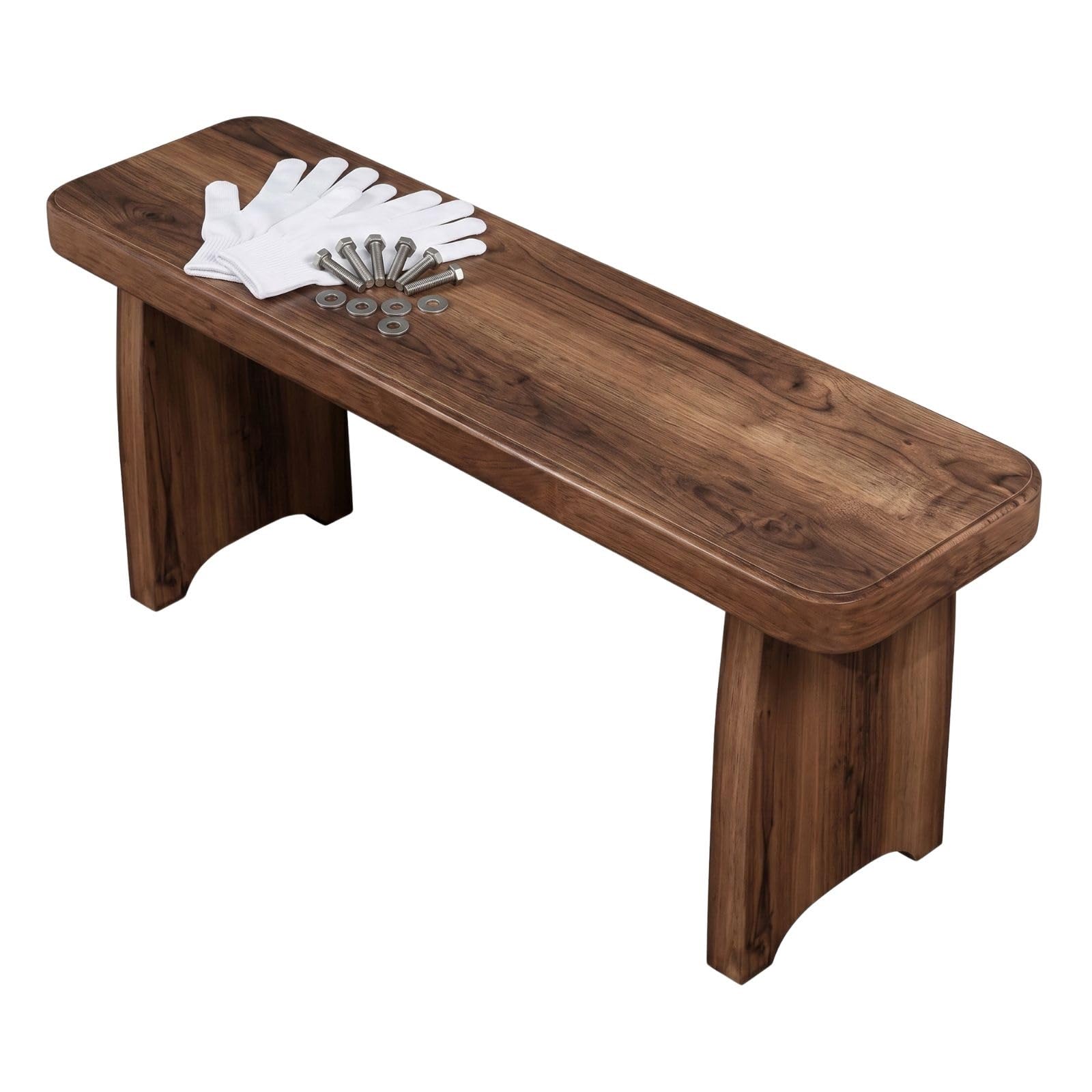 Banc de bout de lit en bois massif durable, assise robuste de qualité artisanale