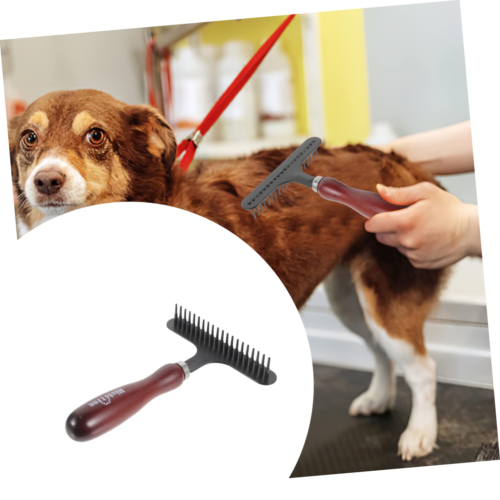 Abaodam Pet Grooming Comb for and Cats Handle Tool Fur Removal Brush Comfortable Grip for All Hair for Puppy Grooming and Reducing Shedding