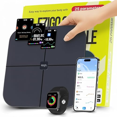 Báscula profesional inteligente de 25 métricas para peso corporal con IMC, grasa corporal, masa muscular, báscula digital de composición de peso