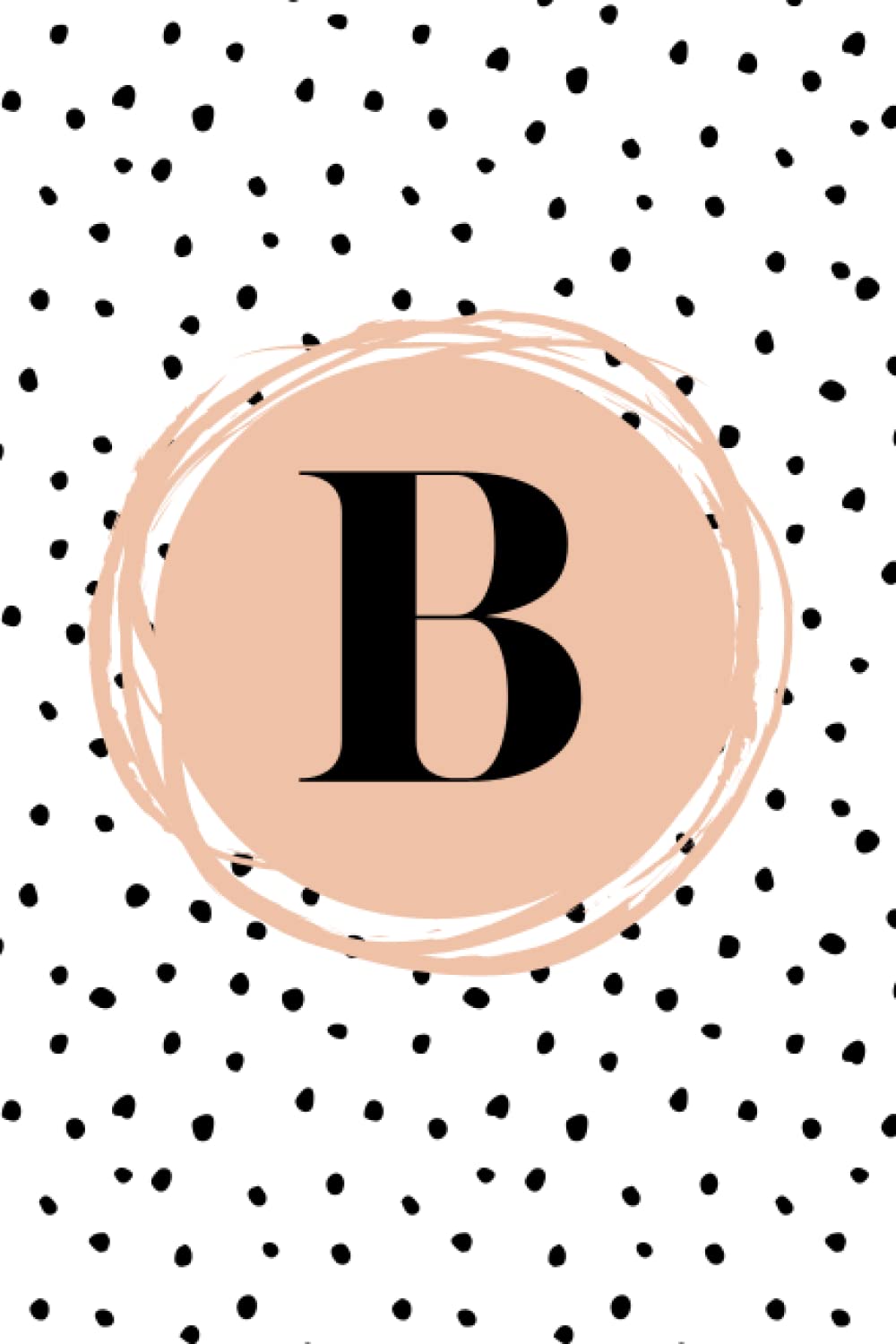 B Monogram Initial B Notebook Neutral Abstract Design: 120 Pages, 6"x9" (Monogram Initial Notebook Neutral Abstract Design)