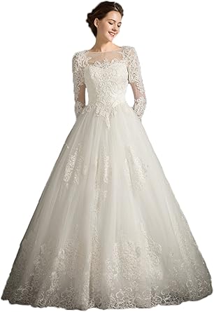 amazon lace wedding dress