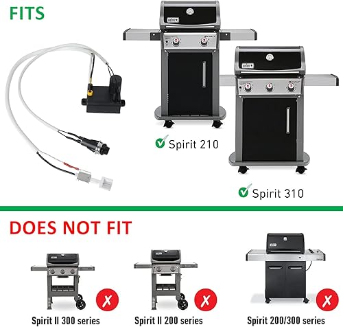 Miniatura 3 de ATKKE Kit de encendido de parrilla 7642 para parrillas de gas Weber Spirit ES 210 y Spirit ESP serie 310 con paneles de control montados en la parte