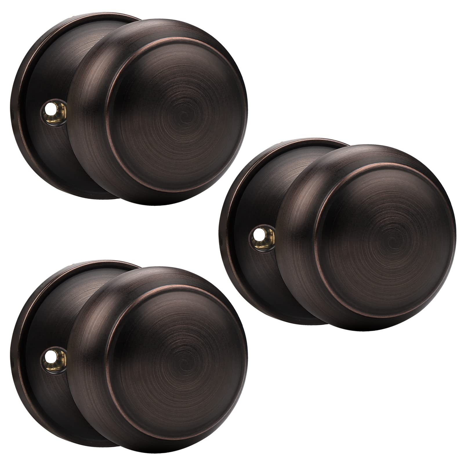 Brushed Nickel Dummy Door Knobs - 2 Pack -18