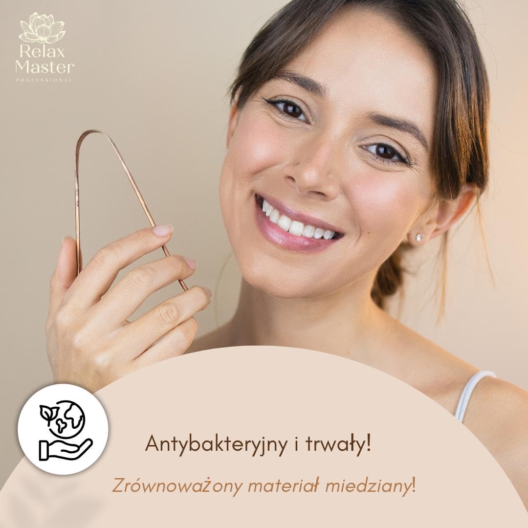 Relax Master® Miedziany Neti Pot Prysznic do Nosa ze Skrobaczką do Języka – Ajurwedyjska Higiena Nosa i Jamy Ustnej – Jala Neti Zestaw do Jogi, Zatok, Alergii – Luksusowe Pudełko Prezentowe