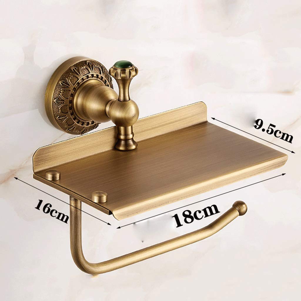 Industrial Toilet Paper Holder with Rustic Cast Iron Pipe Hardware for Bathroom, Washroom