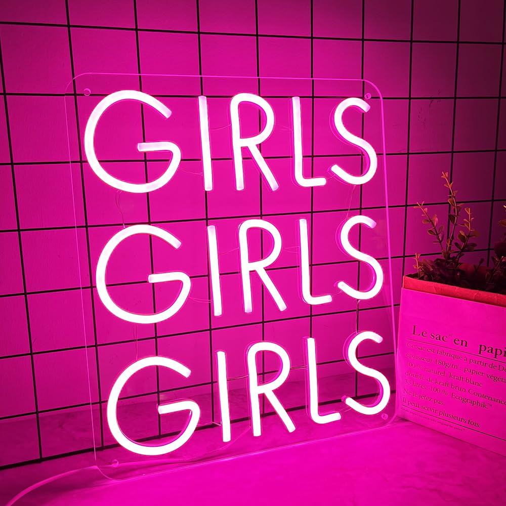Neon Signs Pink Led Neon Light Sign for Girls Bedroom Dorm Decor