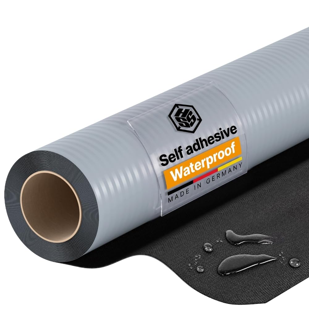 Membrana de techo EPDM EasyStick, reforzada, impermeable, autoadhesiva, membrana de techo (negro, 39 pulgadas x 16 pies)