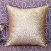 Solid Color Glitter Sequins Throw Pillow Case 40cm*40cm WensLTD (Gold)