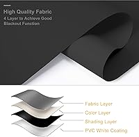 Vista 5 de BERISSA Persianas enrollables opacas para ventanas, sin cordón, para oscurecer la habitación, con cenefa de casete, persianas de ventana opacas