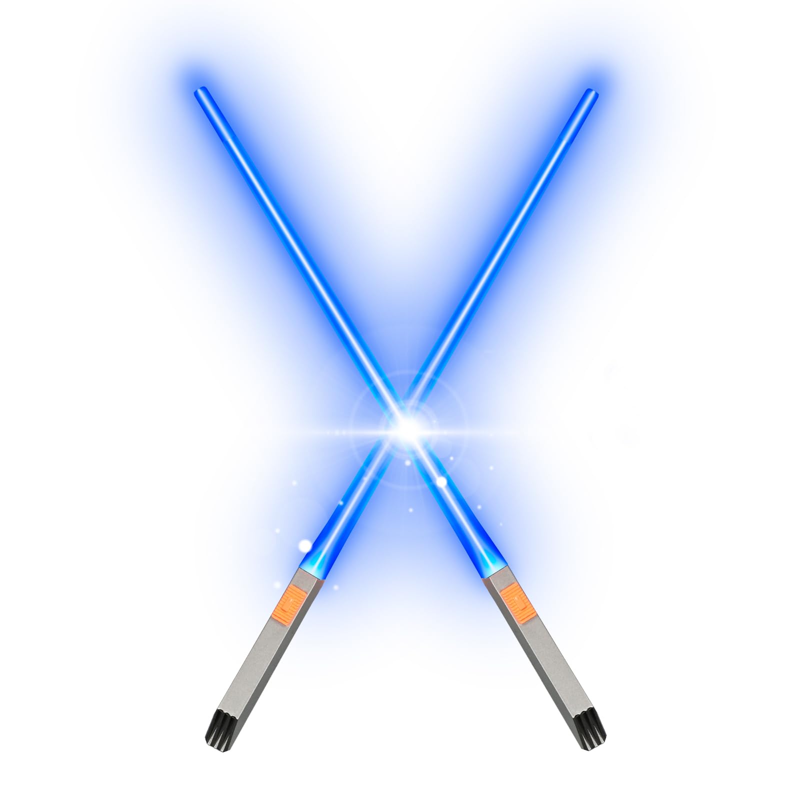 Vigrass Lightsaber Chopsticks Light Up, Mini Lightsaber, LED Glowing Light Saber Chop Sticks, Cool Chopsticks, Light Saber Chopsticks, Led Chopsticks, 1 Pair - Blue
