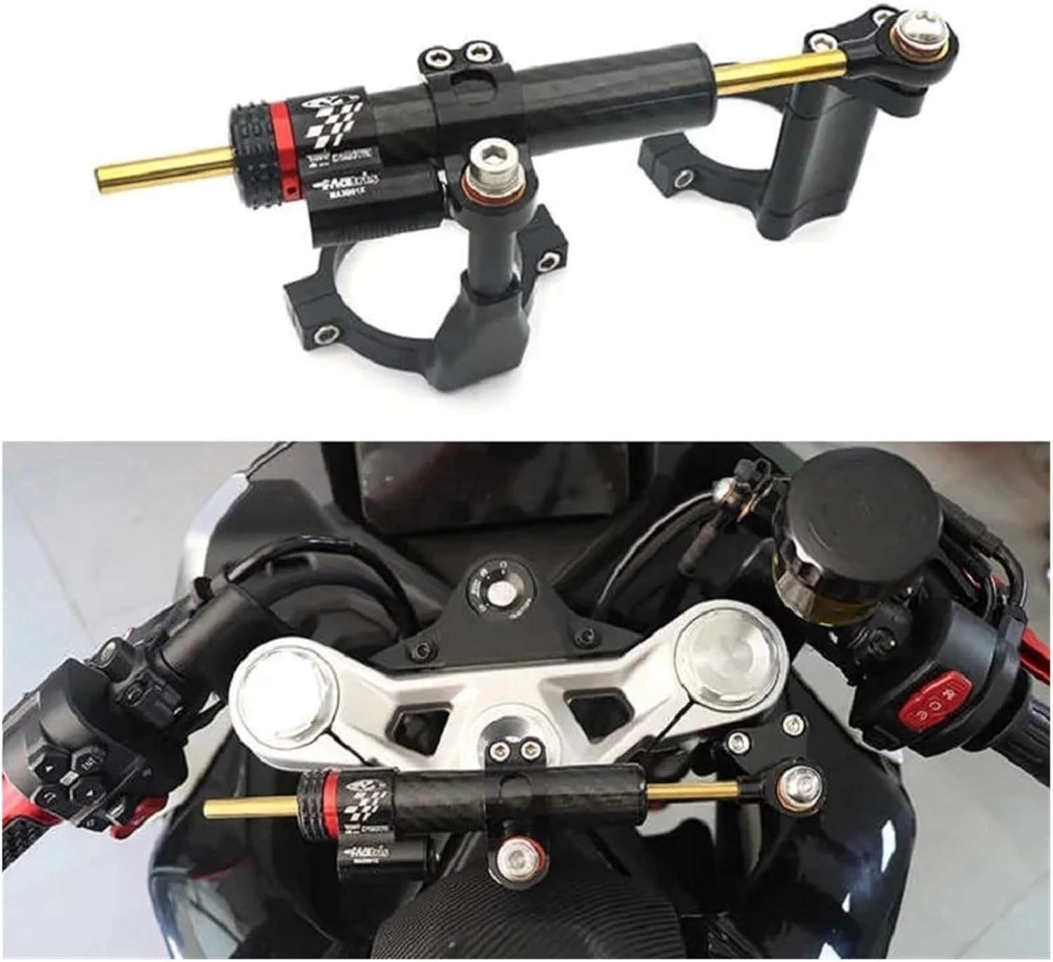 オートバイアクセサリー CNCアルミ合金 調整可能ステアリングダンパー スタビライザーマウント CFMOTO 450SR 450SR