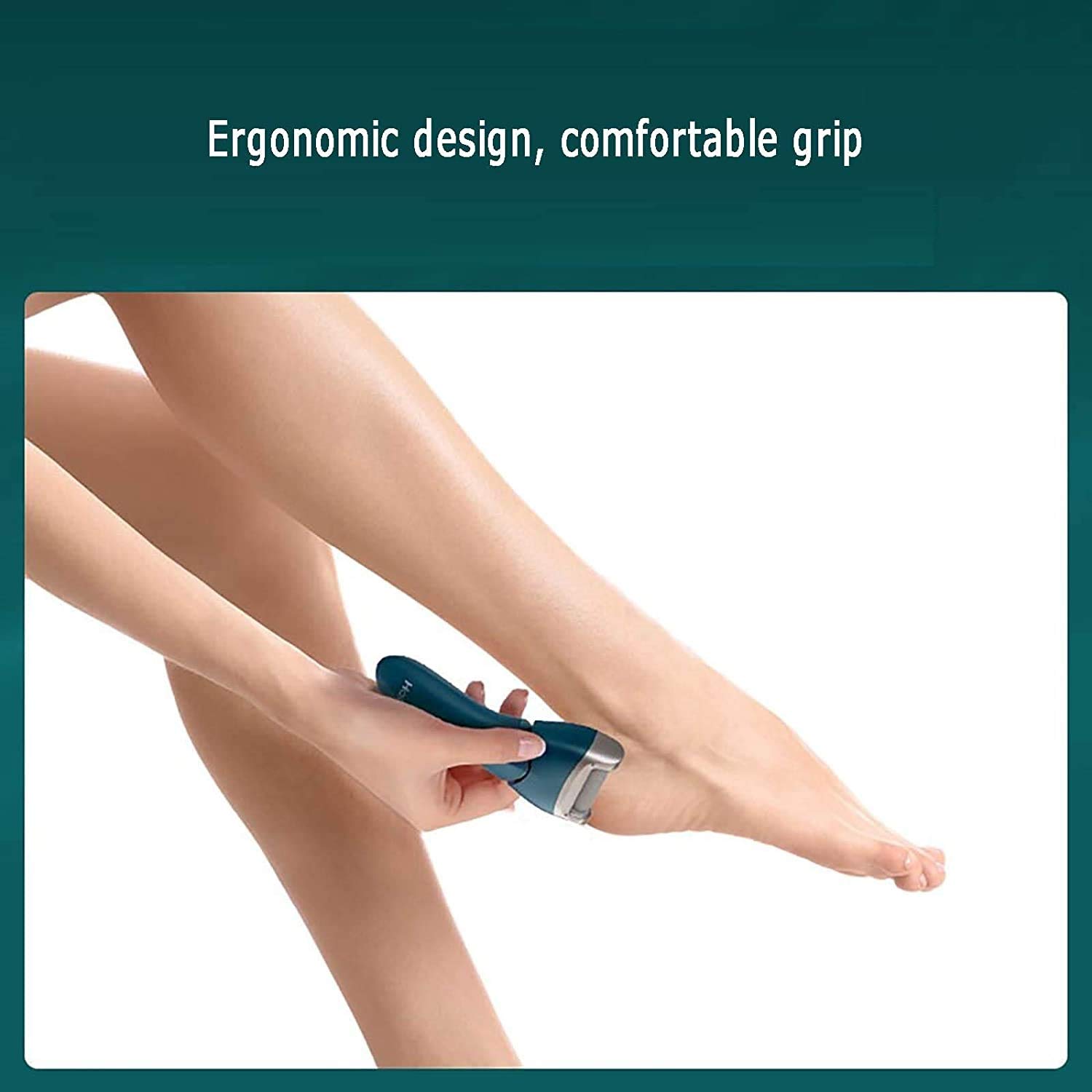 Removedor de callos eléctricos - Afilador de pies Máquina de afeitar callos Removedor de piel duro Herramientas de pedicura con 2 cabezas de rodillos, para callos de tacones agrietados y piel mue