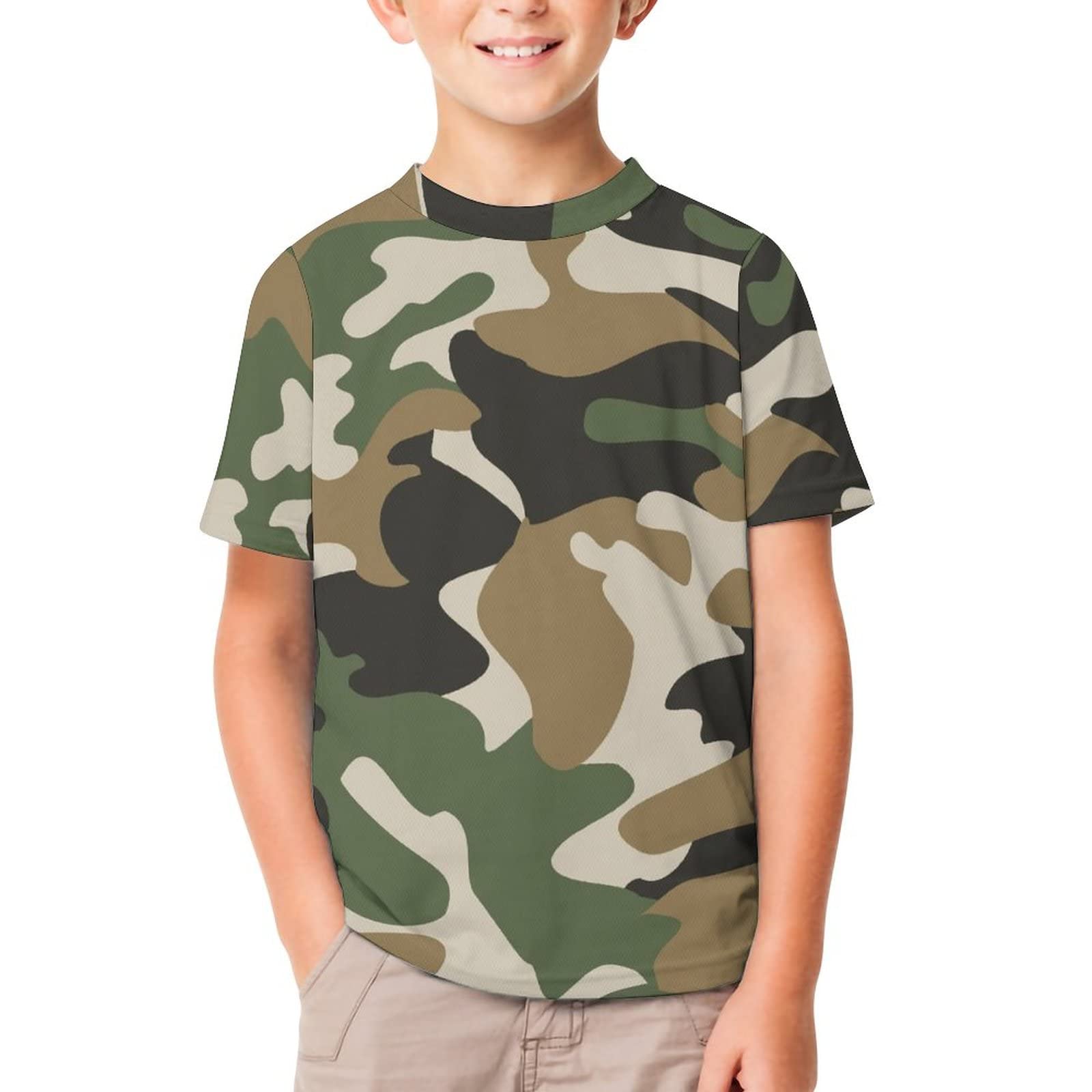 Amazon.co.jp: Tシャツ 子供服 男の子 女の子 半袖 迷彩柄 カモフラ