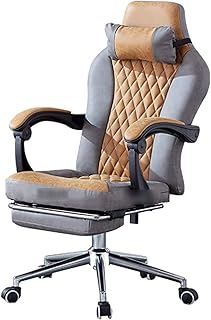 KFJCMY Silla De Juego Sillas De Escritorio Silla De Estudio Casa Cómoda Asiento Silla De Oficina Silla Boss Silla Levantamiento Silla Giratoria Silla De Computadora Reclinable,Amarillo