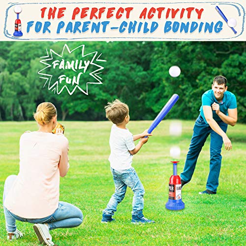 Asyxstar Toddler Toys T-Ball Set,Kids Toys Baseball Tee Ball Set Outdoor Toys for Toddler Boy Toys with 3 Baseballs
