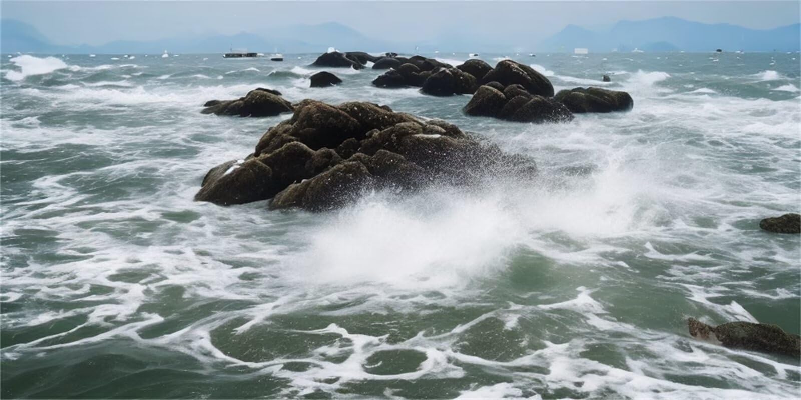 Broderie diamant adulte anti-stress, kit vagues de mer pour retrouver le calme