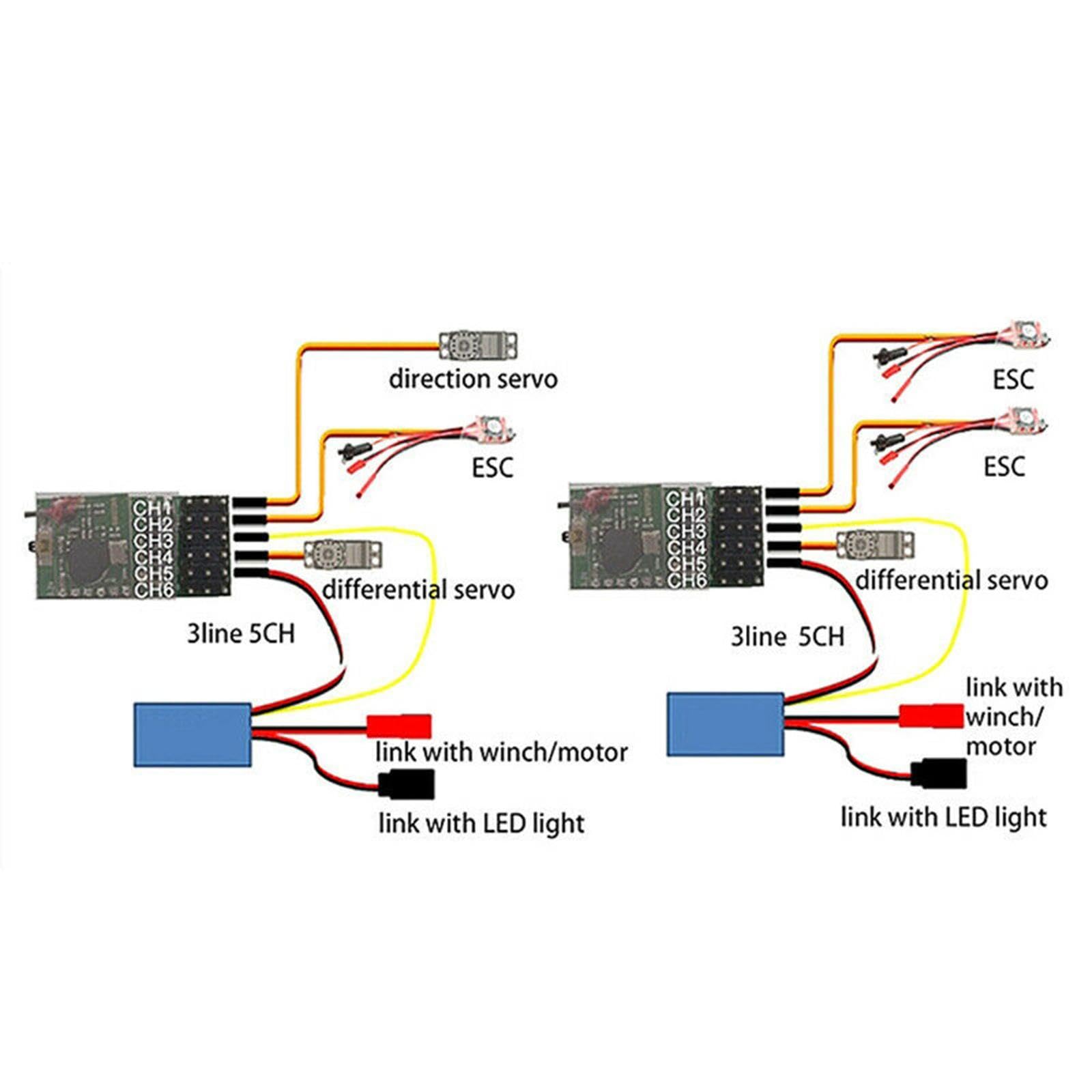 Mando a distancia del transmisor DumboRC P6FG 2.4 Receptor con giroscopio para RC P6FG accesorio de pieza
