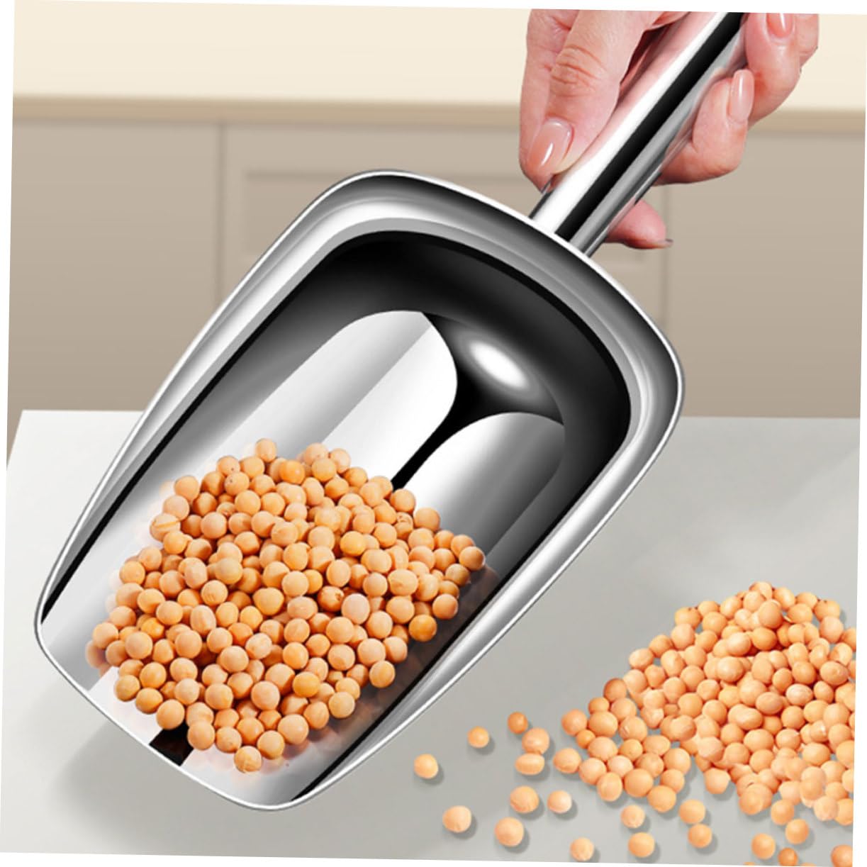 ABOOFAN 5 Pièces pelle à glace en acier inoxydable cuillères de cuisine accessoire cuisine accesoire cuisine cuillère à grains de cuisine cuillère à glace alimentaire pelles à glace Silver