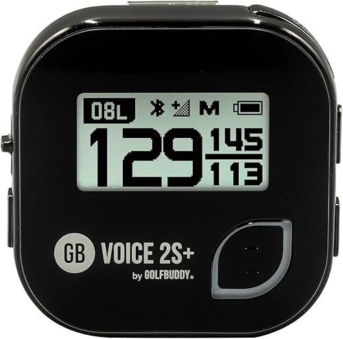 GOLFBUDDY Voice 2S+ Telémetro GPS parlante, navegación con clip en el sombrero de golf, modo pendiente encendidoapagado, 18 horas de duración de la