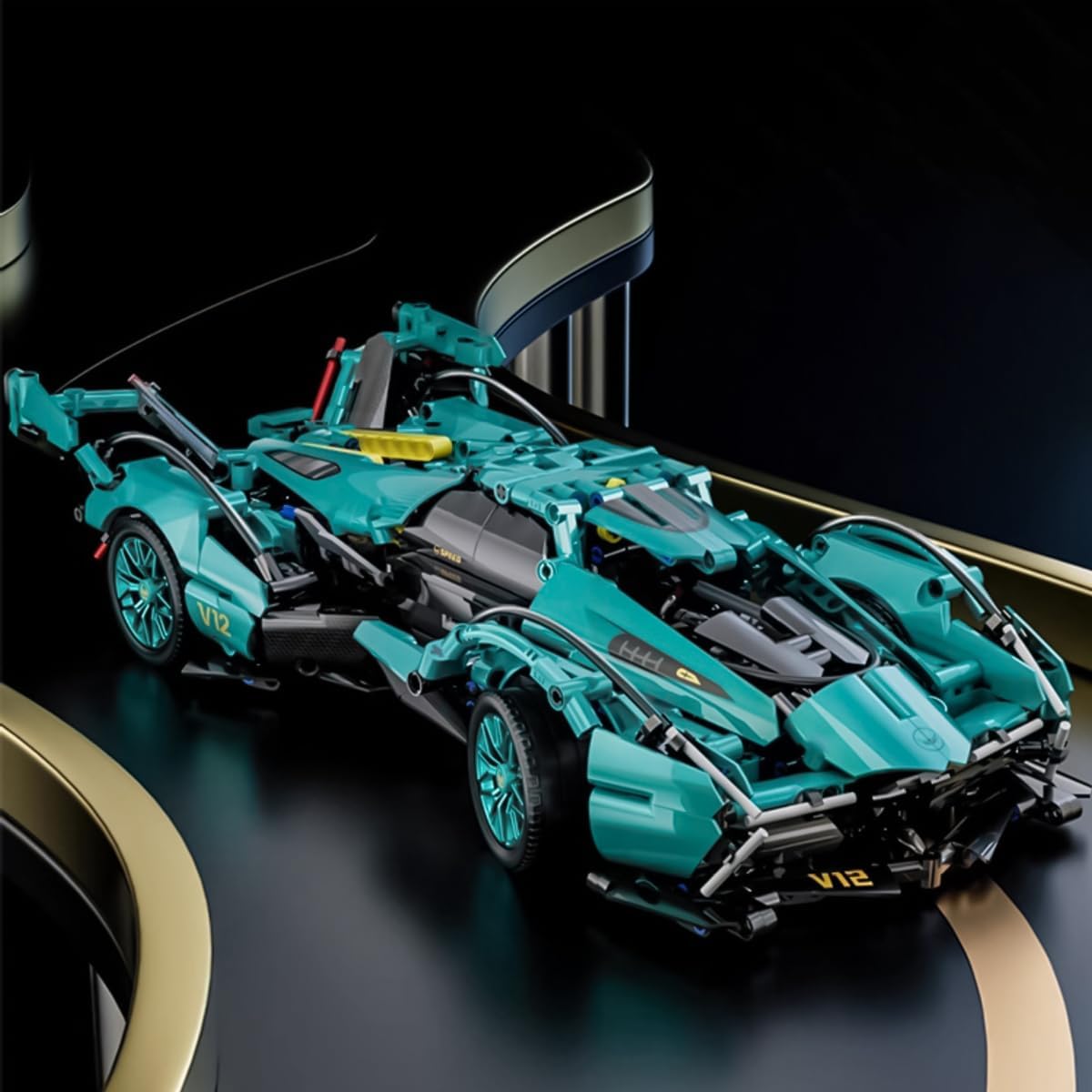 JUCYJULY Technology Sports Car Building Kit, 1280PCS Racing Car Building Block Set, MOC Super Model Building Brick - Image 4