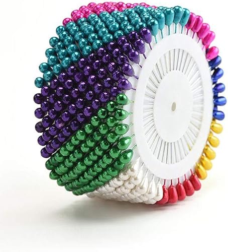 SYHL Alfileres de costura de cabeza de perlas de lágrima, pasadores rectos, 1.5 pulgadas - 480 piezas (color)